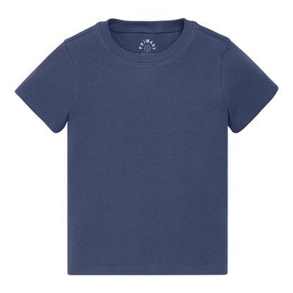 Sun-Washed Navy Ribbed Tee