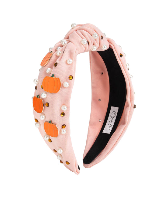 Pumpkin Pearl Gemstone Headband