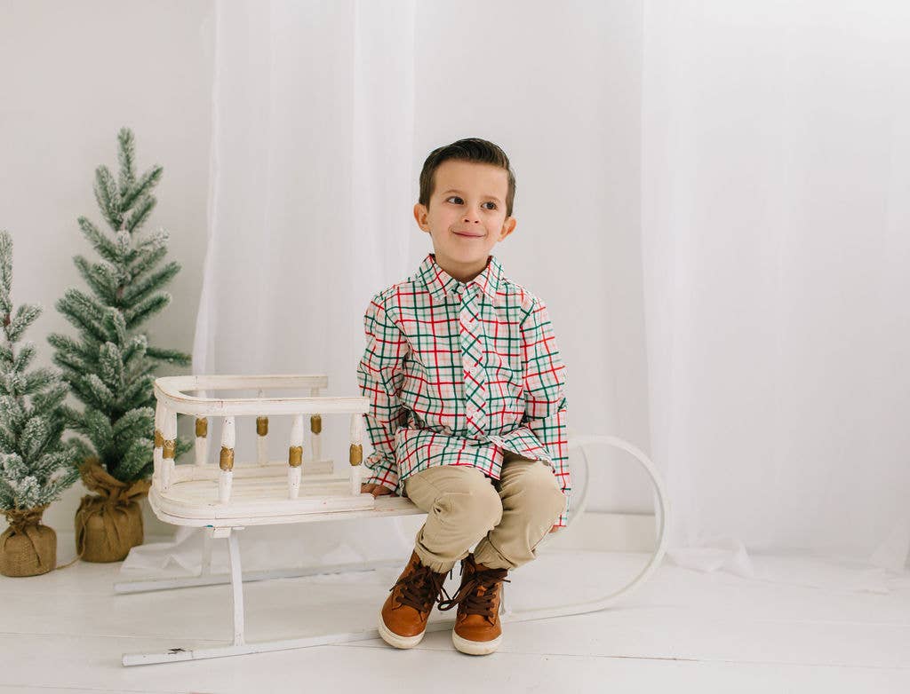 Holiday Plaid Button Down