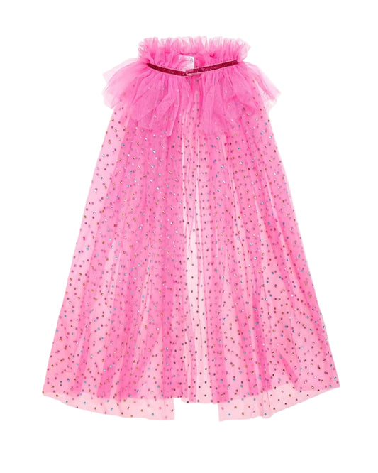 Raspberry Rhinestone Cape - Kids Dress Up Cape