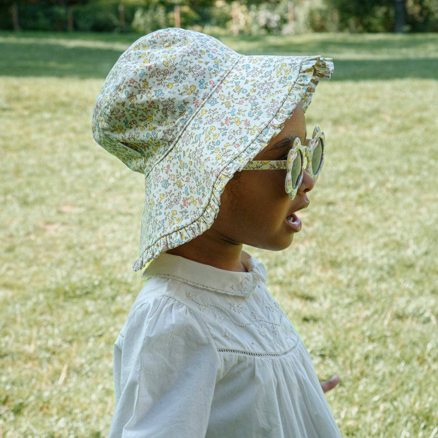 Petal Ruffle Reversible Sun Hat 3-6 Years