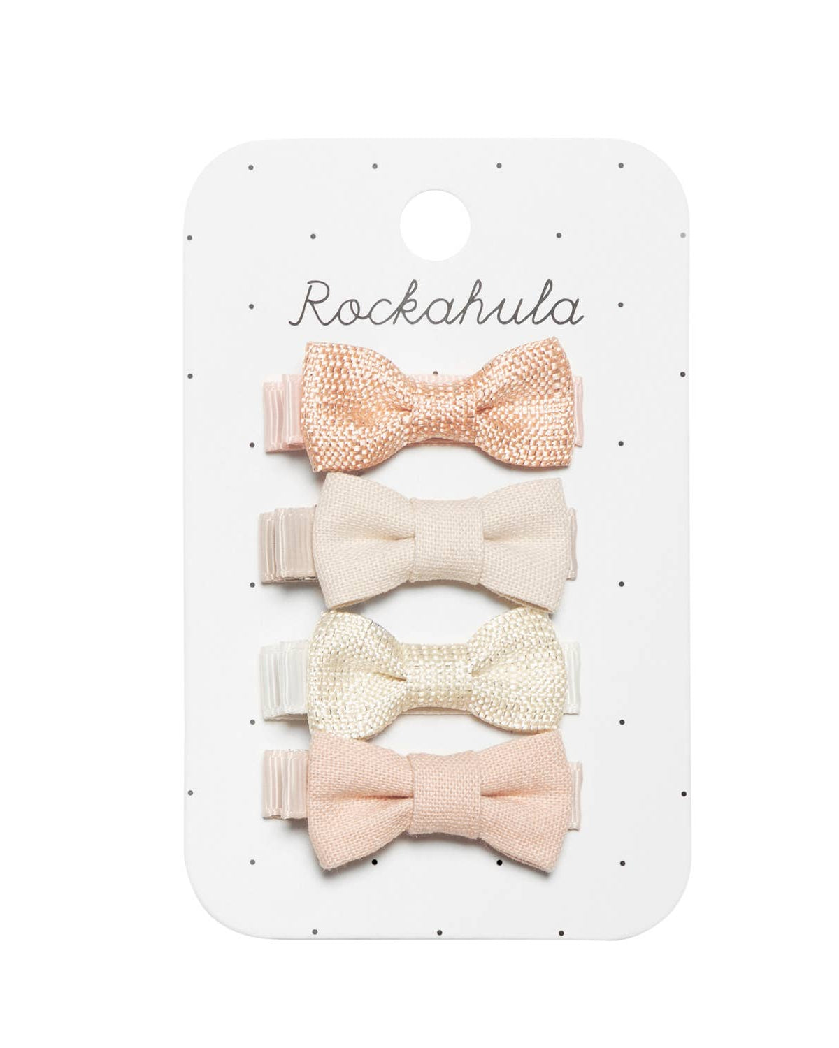Linen Mini Bow Clips