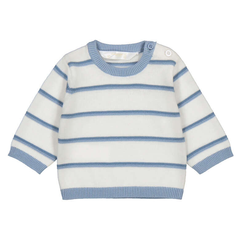 Blue Stripe Knit Sweater