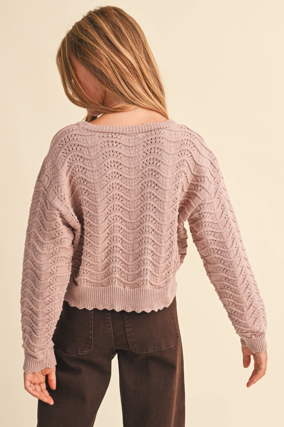Wavy Knit Pull Over