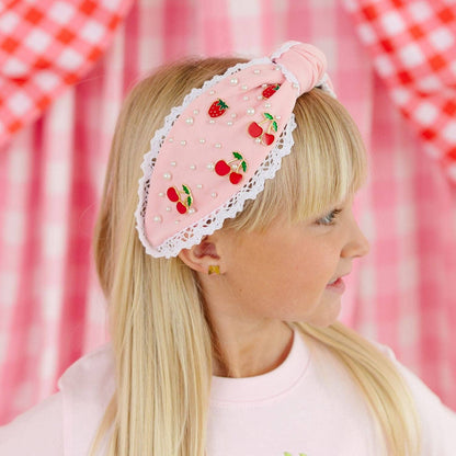 Berry Gemstone Headband - Kids Hair Accessories - Spring