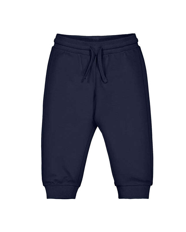 Basic Cuffed Fleece Trousers- Navy