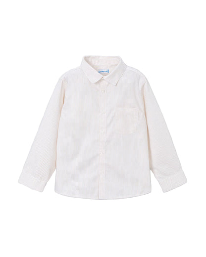 Basic Long Sleeve Button-Up Latte