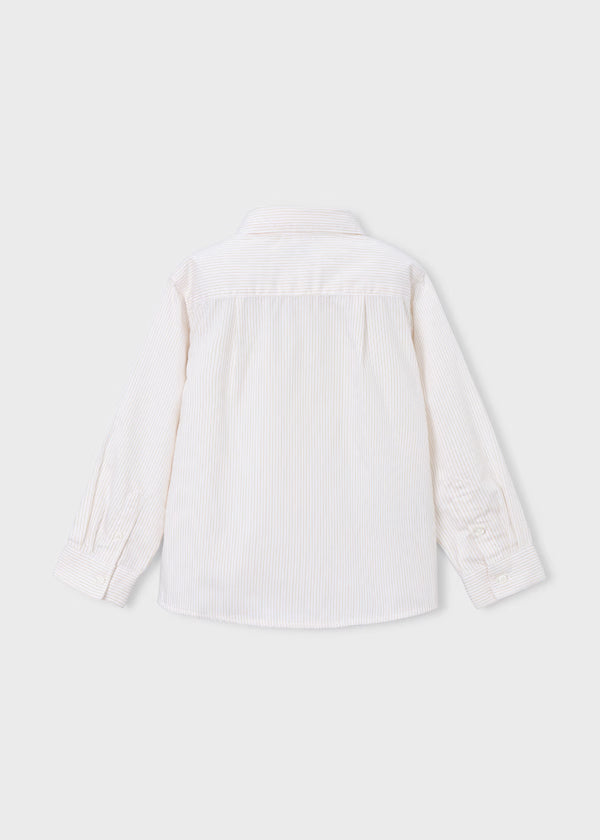 Basic Long Sleeve Button-Up Latte
