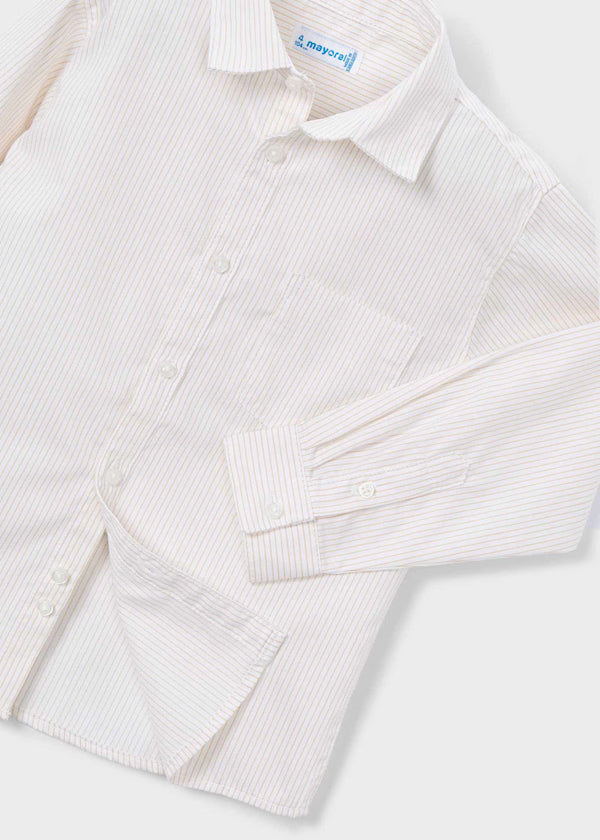 Basic Long Sleeve Button-Up Latte