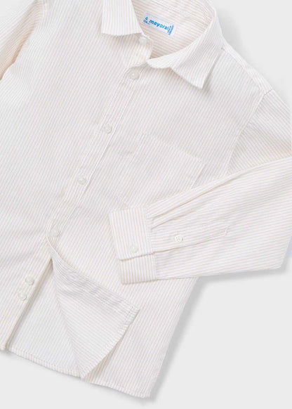 Basic Long Sleeve Button-Up Latte