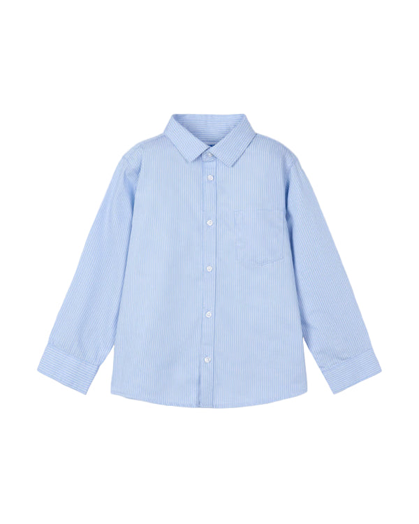 Basic Long Sleeve Button-Up Light Blue