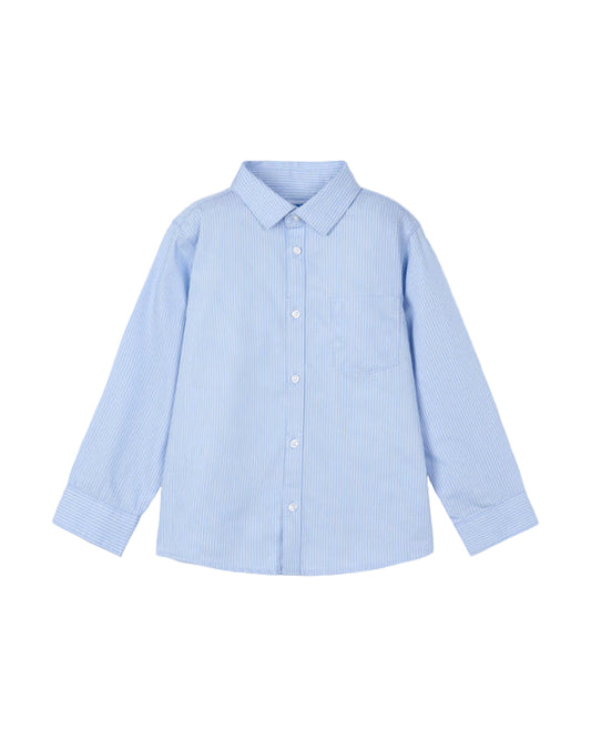 Basic Long Sleeve Button-Up Light Blue