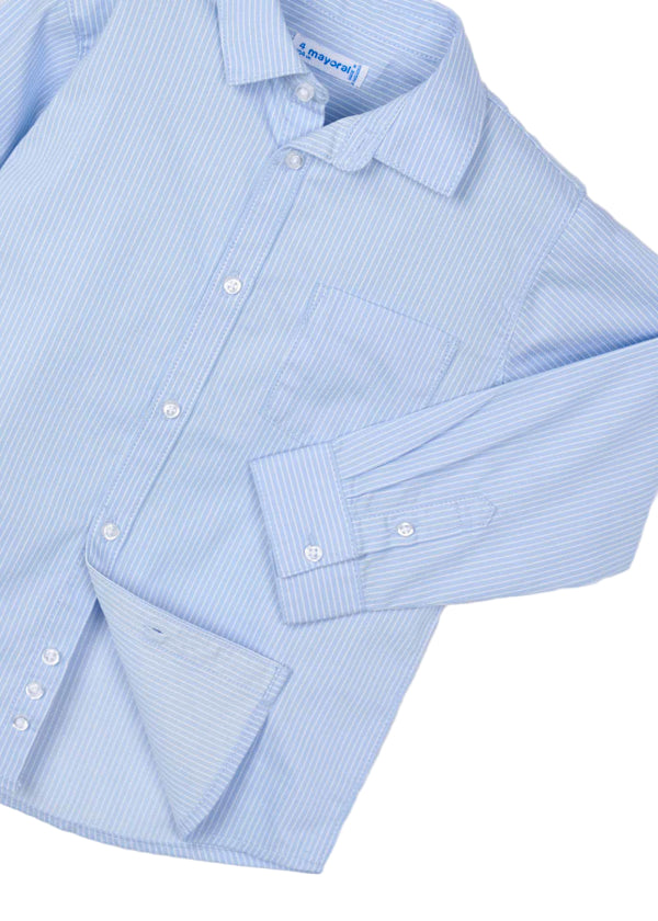 Basic Long Sleeve Button-Up Light Blue