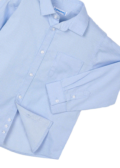 Basic Long Sleeve Button-Up Light Blue