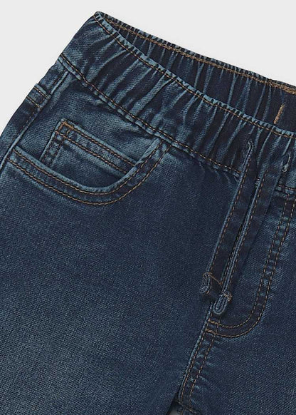 Soft denim jogger pants