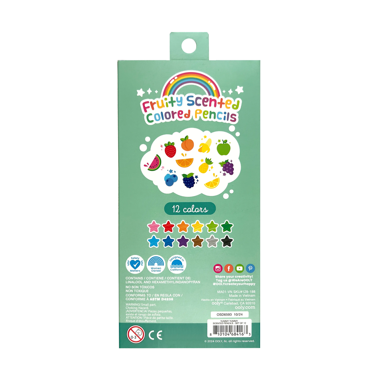 Yummy Yummy Scented Colored Pencils (Set of 12)