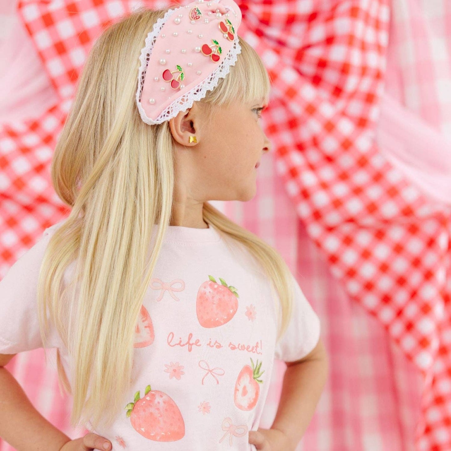 Berry Gemstone Headband - Kids Hair Accessories - Spring