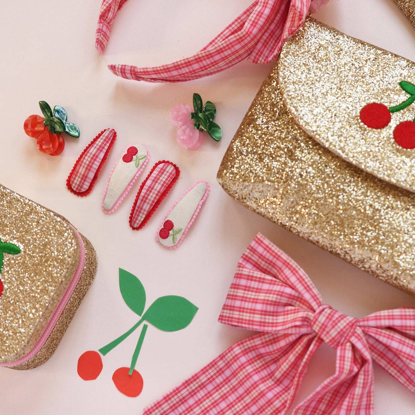 Cherry Dreams Fabric Clip set