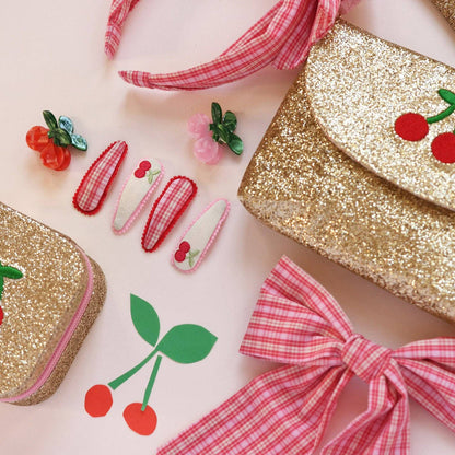 Cherry Dreams Fabric Clip set