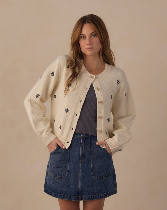 Womens Cheyenne Tulip Cardigan Midnight Daisies