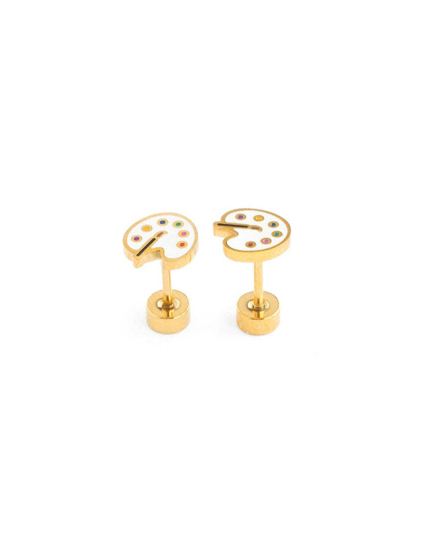 Art Palette  Stud Earrings - Hypoallergenic
