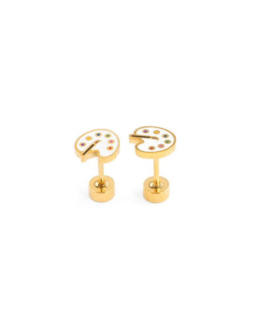 Art Palette  Stud Earrings - Hypoallergenic