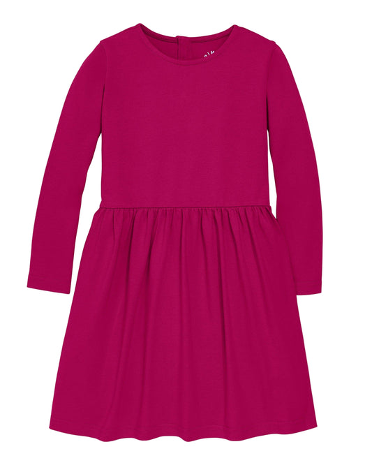 Raspberry Long Sleeve Perfect Pocket Dress