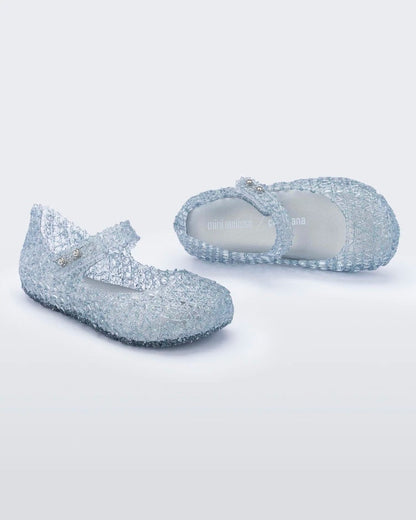 Campana Flat Papel Jelly Shoes - Glitter Clear