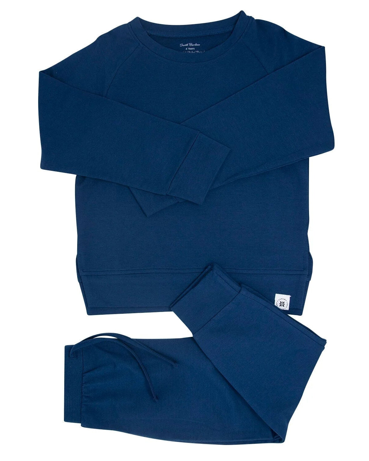 Bamboo Crew Neck Jogger Set - Deep Navy