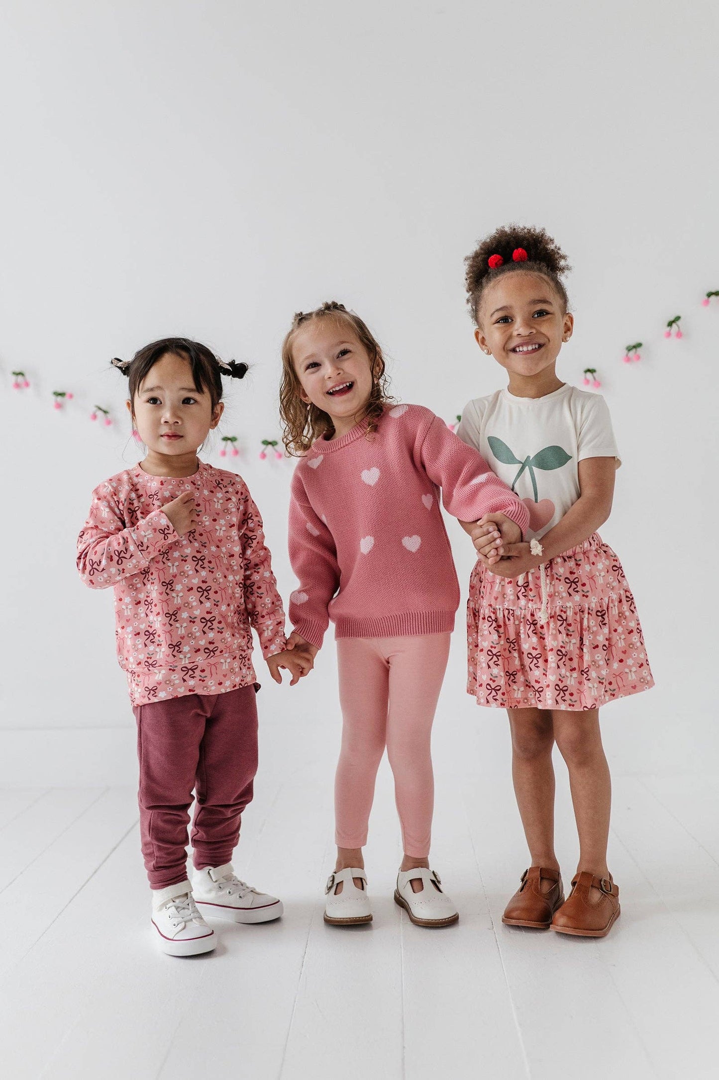 Pink Hearts Knit Sweater