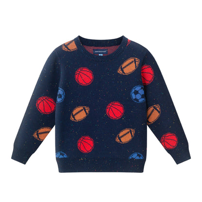 Navy Sports Kids Sweater