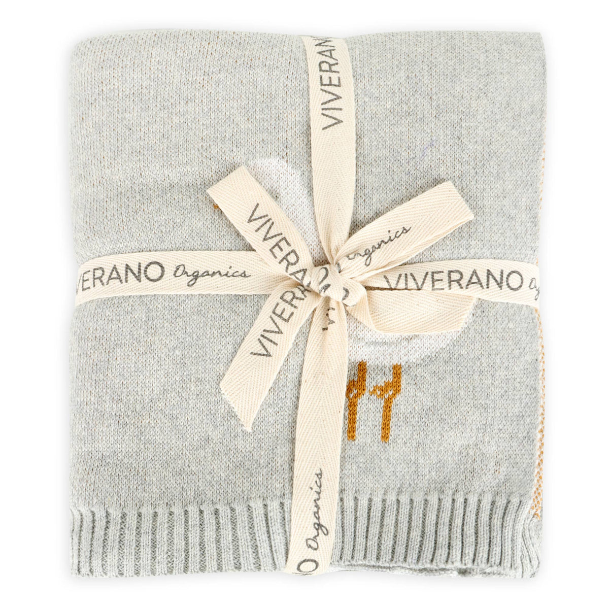 Organic Jacquard Knit Duck Waddle Baby Blanket
