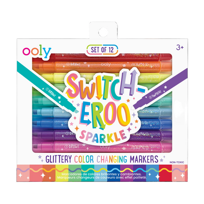 Sparkle Glittery Color Changing Markers (Set of 12)