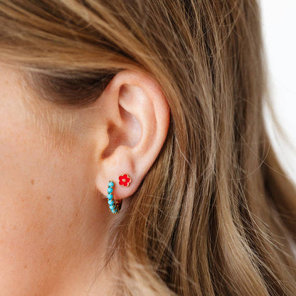 Turquoise Hoop Earrings