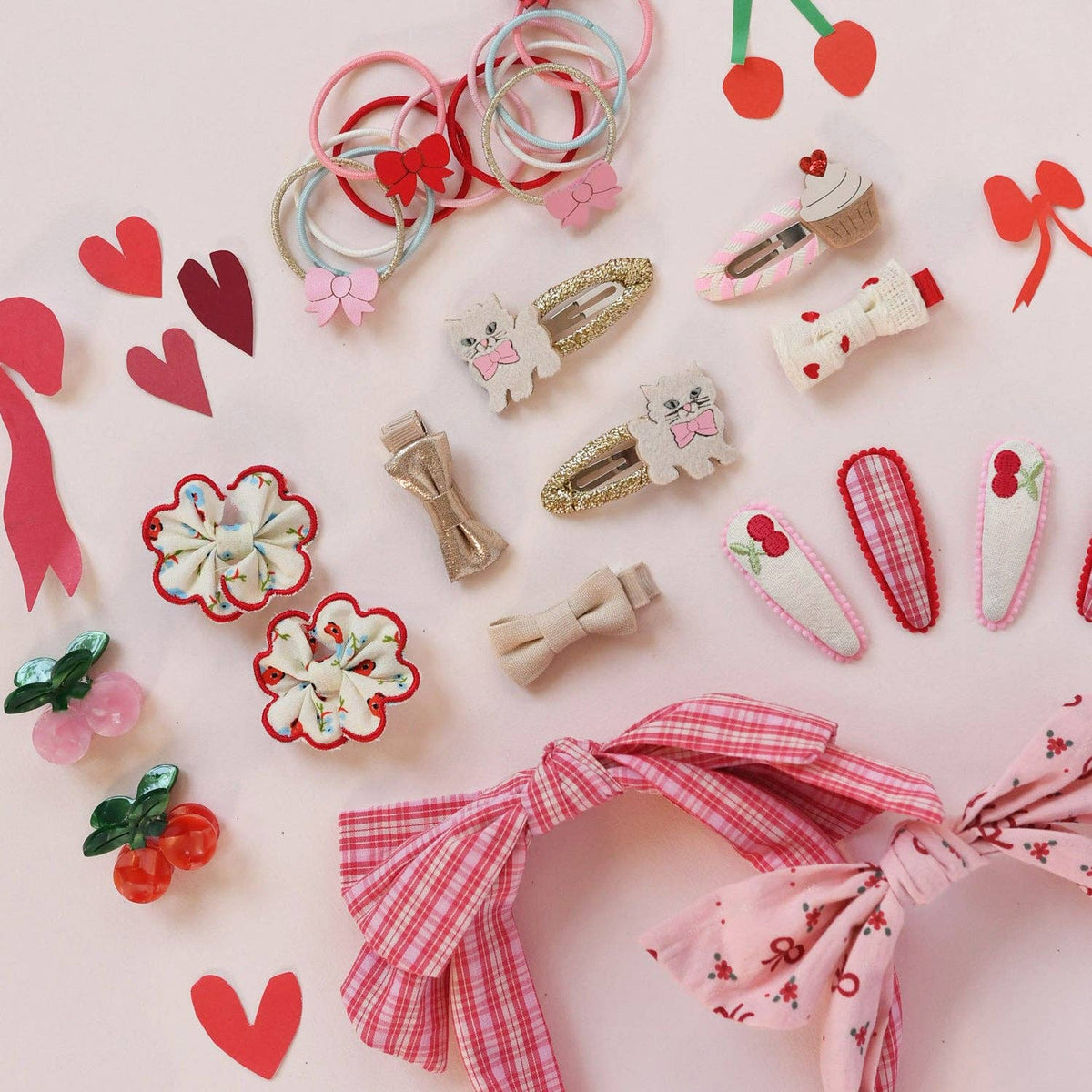 Martha Ditsy Scallop Bow Clips