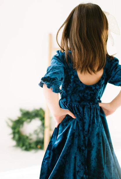 Crushed Blue Pippa Dress