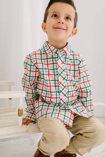 Holiday Plaid Button Down