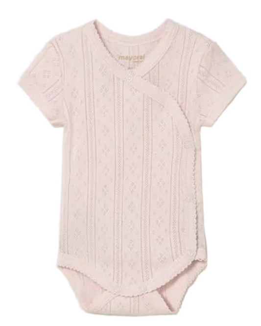 Pink Openwork Bodysuit