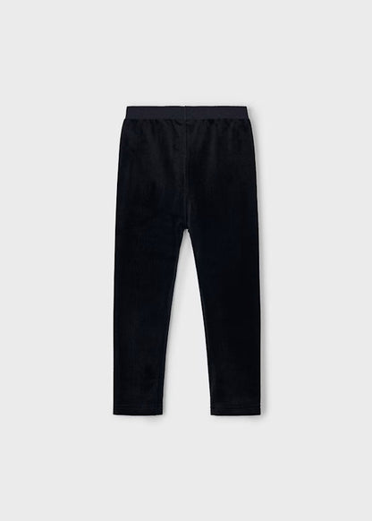 Basic Velvet Leggings Black