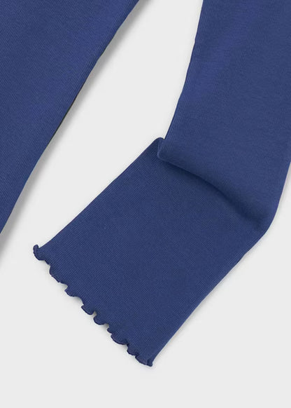 Porcelain Ribbed Flare Leggings