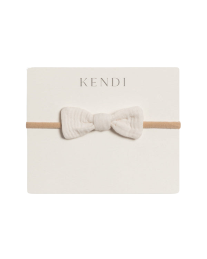 Muslin Dainty Bow Ivory
