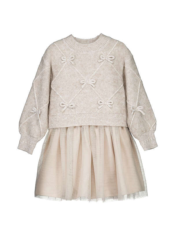 Knit Dress with Bows