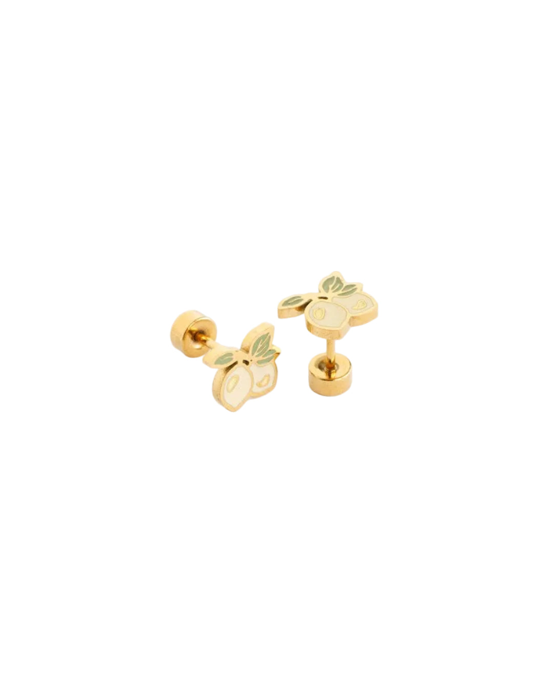 Lemon Bunch Stud Earrings - Hypoallergenic, Flat Back, Girl