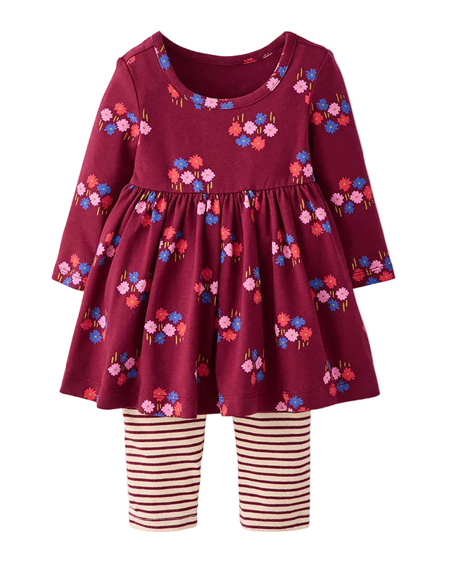Long Sleeve Skater Dress with Leggings