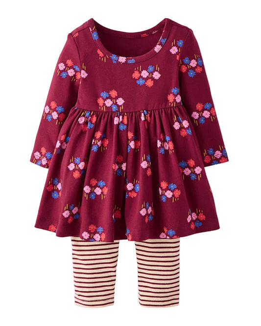 Long Sleeve Skater Dress with Leggings