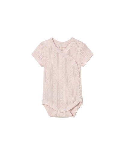 Pink Openwork Bodysuit