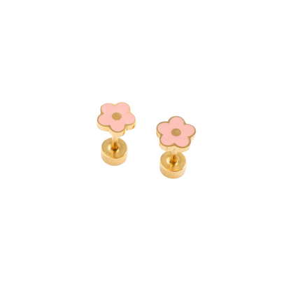 Pink Petite Flower Stud