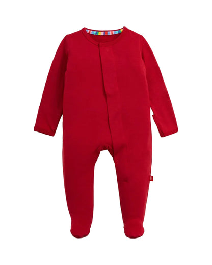 Red Solid Modal Footie