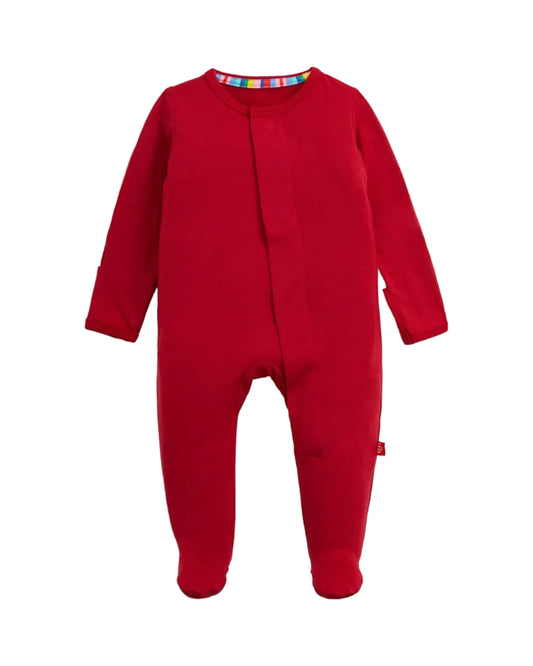 Red Solid Modal Footie