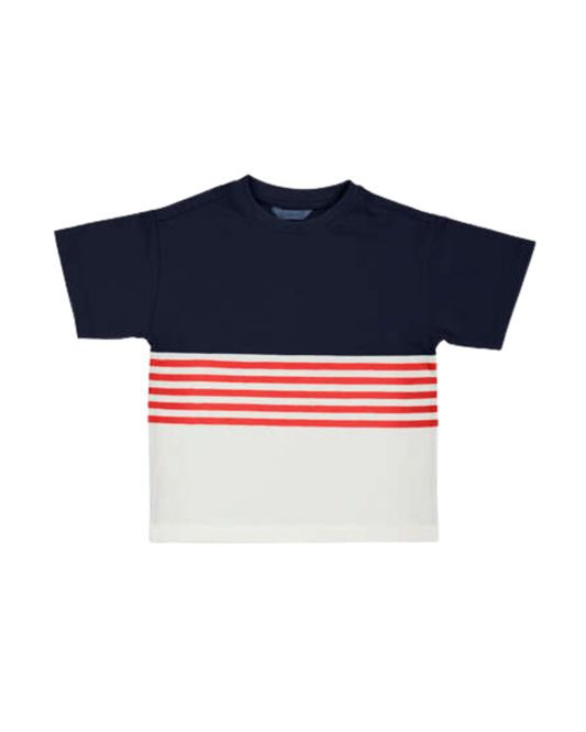 Navy with Red Striped Tee